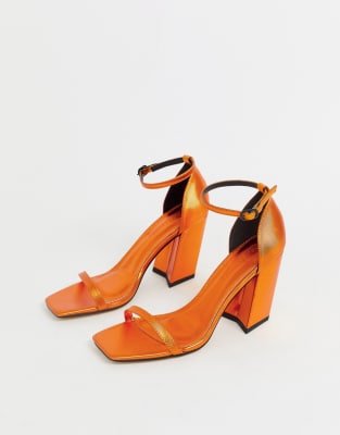 asos orange heels