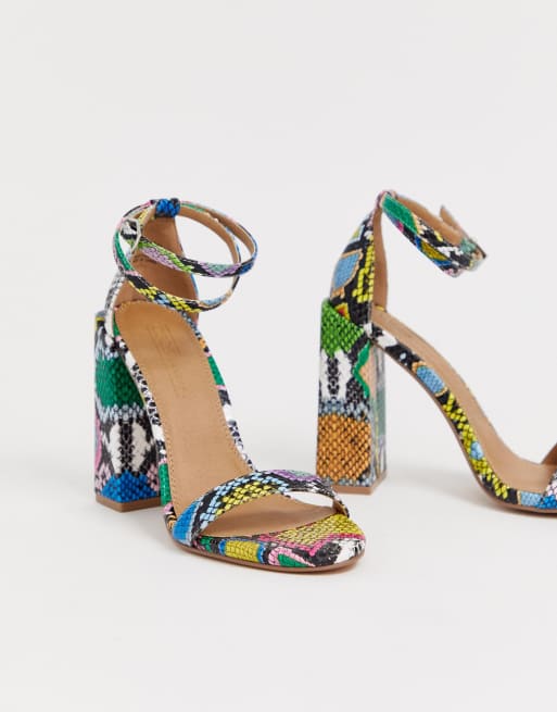 Asos snake 2025 print heels