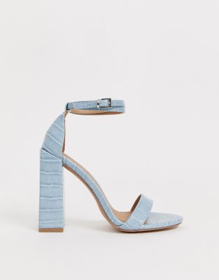 blue croc sandals