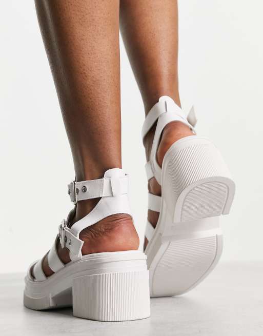 Chunky mid outlet heel sandals