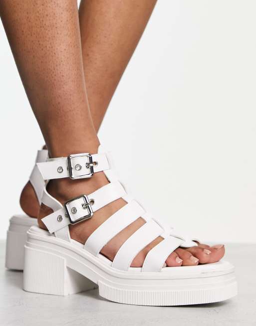 Buy Free People Gia Fisherman Gladiator Sandal - White Leather At 44% Off