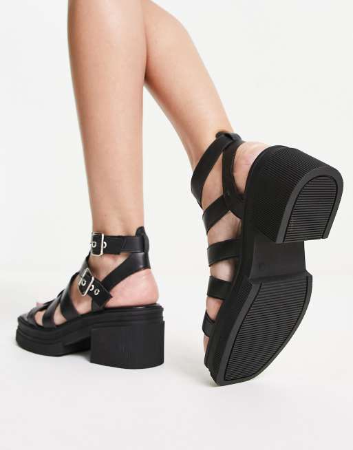 Asos black hot sale chunky sandals