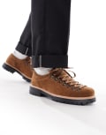 [ASOS DESIGN] ASOS DESIGN hiker lace ups in tan with multi lace-Brown 39 TAN