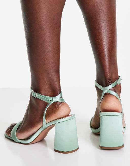 Sage green block clearance heels