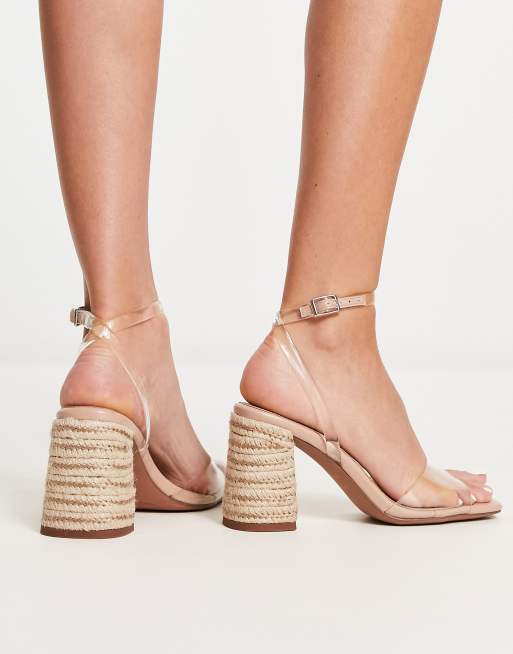 Raffia heeled hot sale sandals