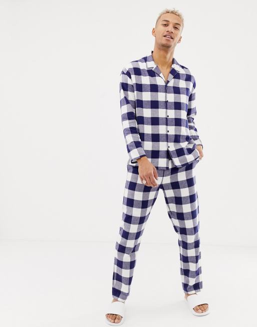 ASOS DESIGN his & hers mix & match woven straight pyjama bottoms