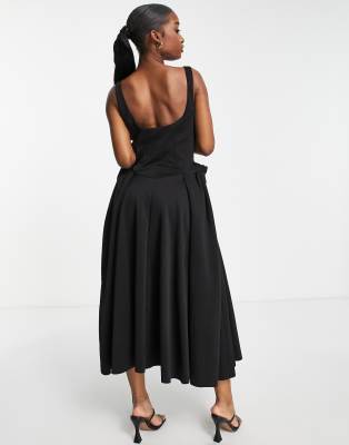 asos black prom dress