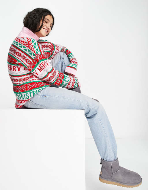 ASOS DESIGN - Højhalset julesweater med fairisle-mønster over det hele, 4 af 4