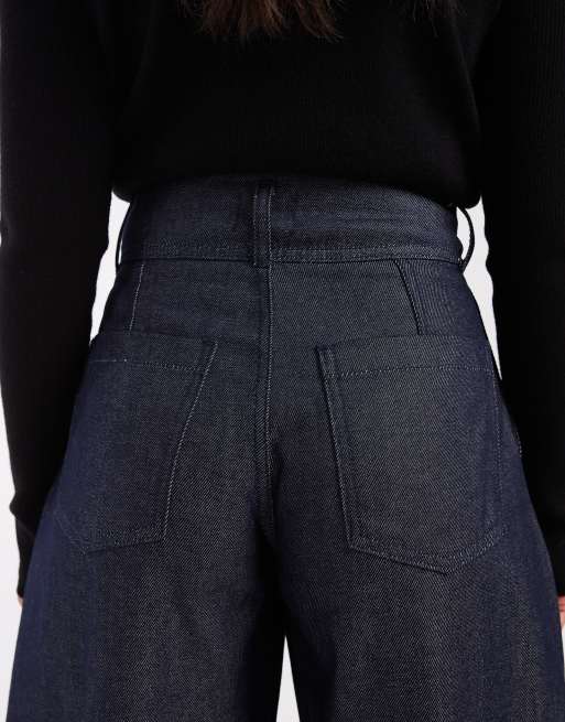 ASOS DESIGN - Højtaljede barrel-jeans med sømdetaljer i skyllet vask, 4 af 5