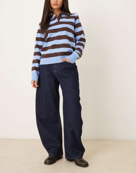 ASOS DESIGN - Højtaljede jeans med barrel-ben og skyllevask - view 1