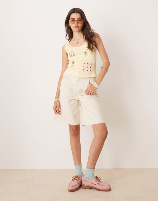 ASOS DESIGN - Højtaljede longline-jorts i denim, 3 af 5