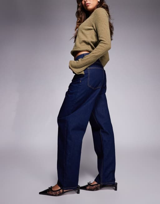 ASOS DESIGN - Højtaljede og stumpede jeans i skyllet denim med tøndeformede ben, 2 af 5