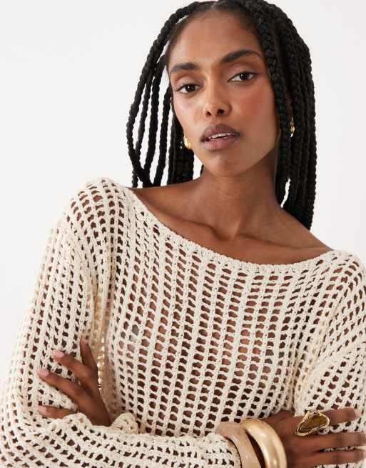 ASOS DESIGN - Hæklet boho-trøje, 3 af 4