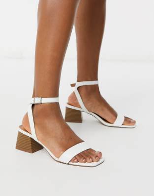 asos white sandals heels