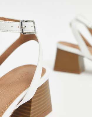 asos white block heels