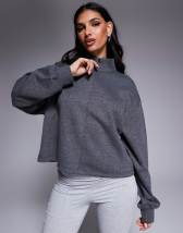 ASOS DESIGN – Taft-Minirock in Silber mit Ballonsaum