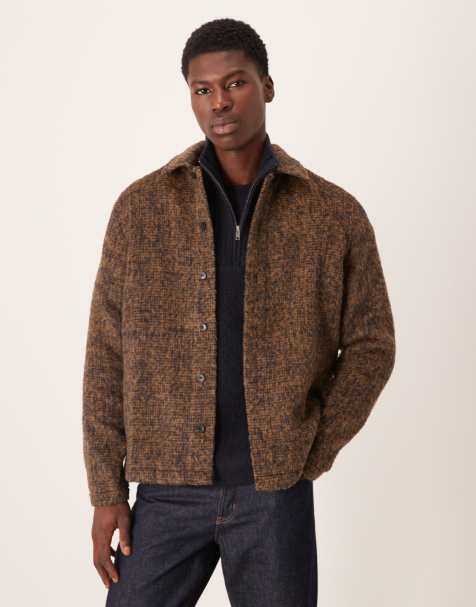 ASOS DESIGN – Hochwertige angeraute Hemdjacke in Braun - view 1