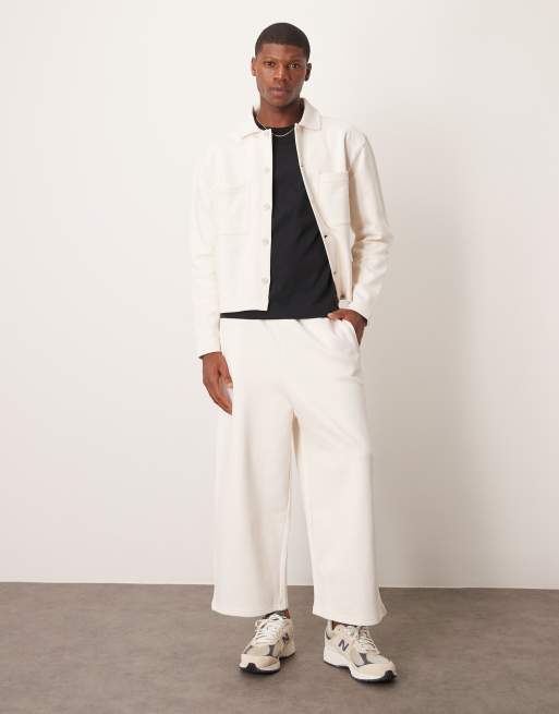 ASOS DESIGN – Hochwertige Hemdjacke aus 400 g/m² schwerem Material in Ecru , 2 von 4