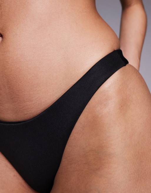 ASOS DESIGN – Hochwertige Hipster-Bikinihose in Schwarz, 3 von 4