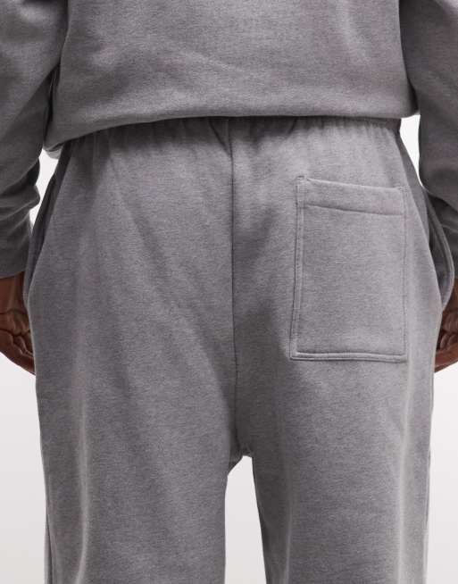 ASOS DESIGN – Hochwertige Oversize-Jogginghose aus schwerem Stoff in meliertem Grau, 400 g/m²  , 5 von 5
