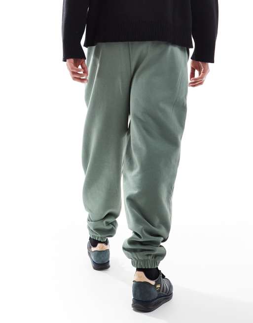 ASOS DESIGN – Hochwertige Oversize-Jogginghose aus schwerem Stoff in Mittelgrün, 400 g/m², 4 von 5