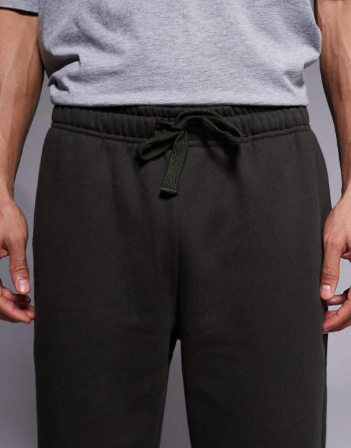 ASOS DESIGN – Hochwertige, schwere Jogginghose in Dunkelgrün mit geradem Schnitt, 400 g/m² , 5 von 5