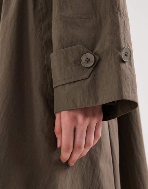 ASOS DESIGN – Hochwertiger Oversize-Trenchcoat in Taupe mit Kimono-Ärmeln, 3 von 4