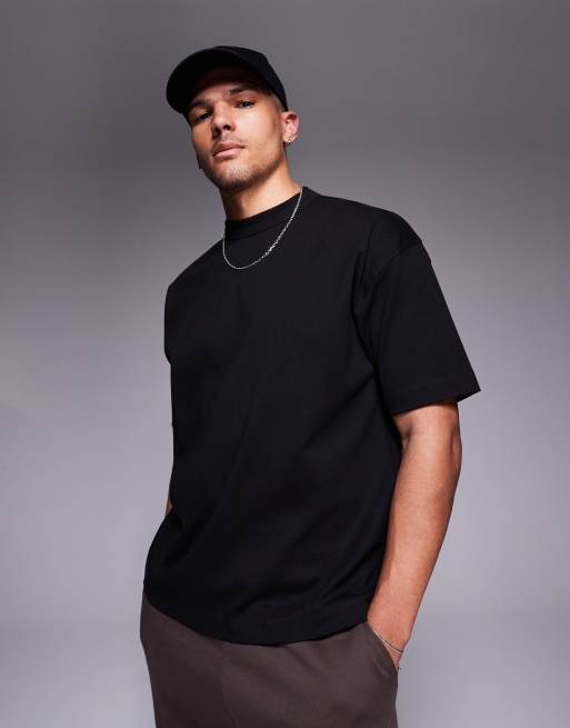 Asos black t shirt mens on sale