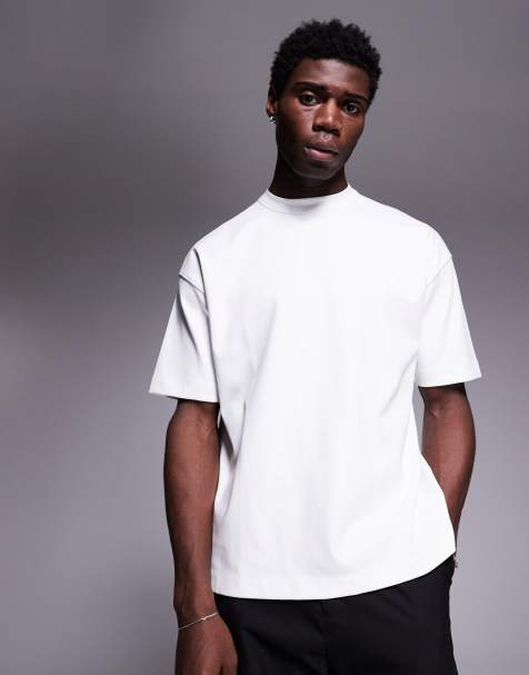 ASOS DESIGN – Hochwertiges Oversize-T-Shirt in Weiß aus schwerem Interlock-Jersey, 300 g/m² - view 1