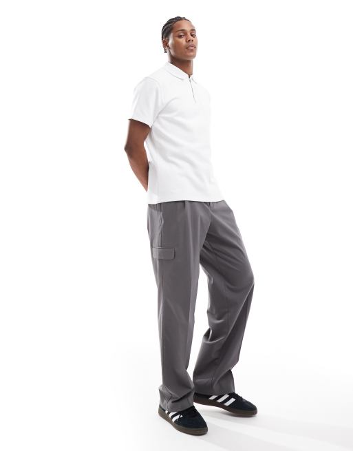 ASOS DESIGN – Hochwertiges Polohemd aus schwerem Interlock-Jersey in Weiß, 300 g/m², 4 von 4