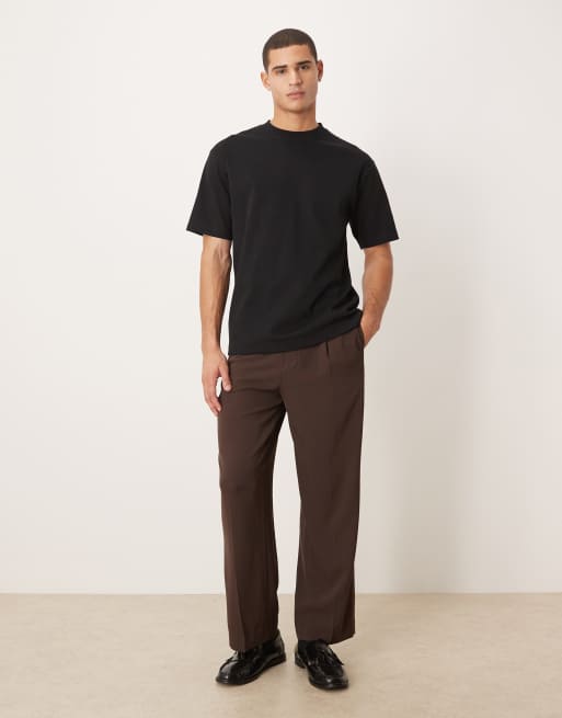 ASOS DESIGN – Hochwertiges Relaxed-Fit-T-Shirt aus Interlock-Jersey in Schwarz, 2 von 5