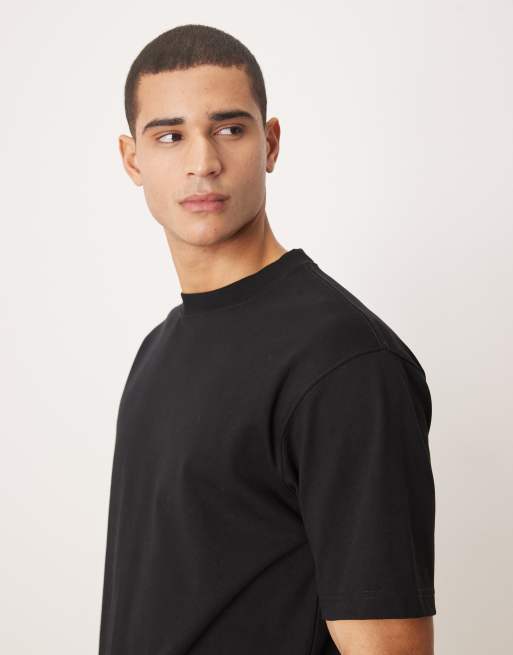 ASOS DESIGN – Hochwertiges Relaxed-Fit-T-Shirt aus Interlock-Jersey in Schwarz, 4 von 5