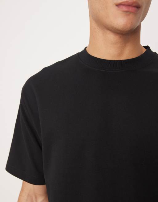 ASOS DESIGN – Hochwertiges Relaxed-Fit-T-Shirt aus Interlock-Jersey in Schwarz, 5 von 5