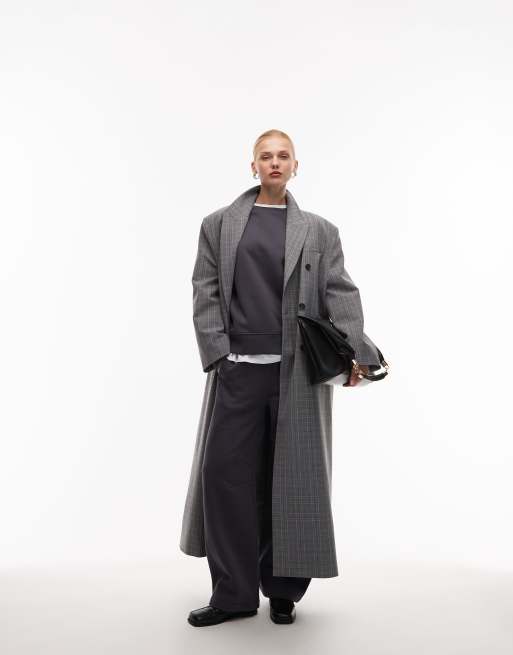 ASOS DESIGN – Hochwertiges schweres Sweatshirt in Anthrazit mit Ziernähten, 500 g/m², 2 von 4