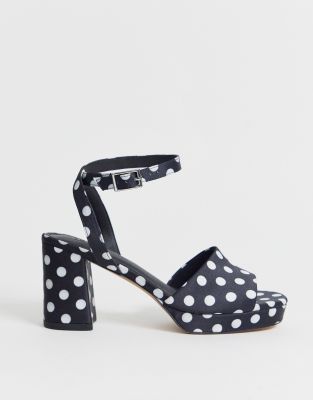 black & white polka dot shoes