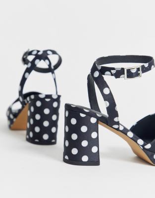 black & white polka dot shoes