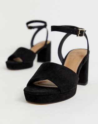 black heeled sandals asos