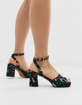 asos leopard heels