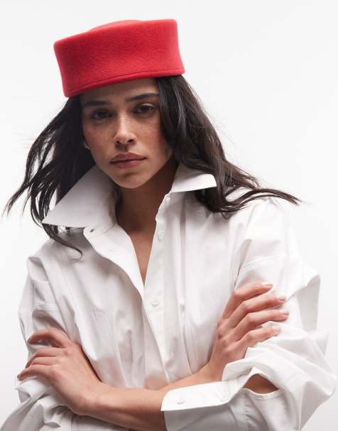 ASOS DESIGN - Hoedje van vilt in rood - view 1