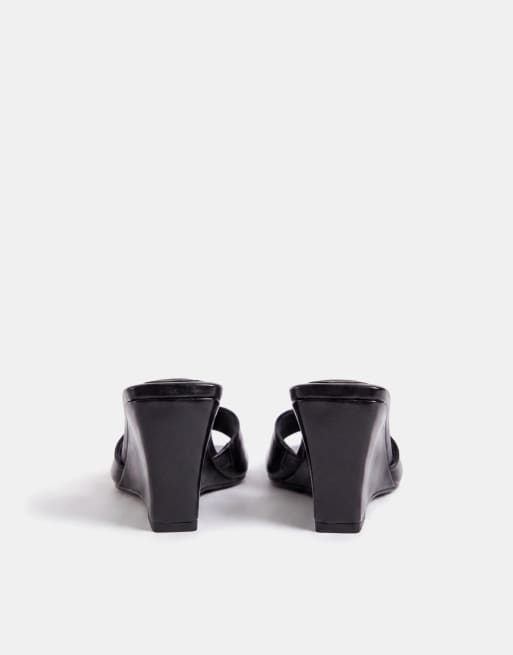 ASOS DESIGN Hola Mid-Wedge-Mules in Schwarz, 7 von 8