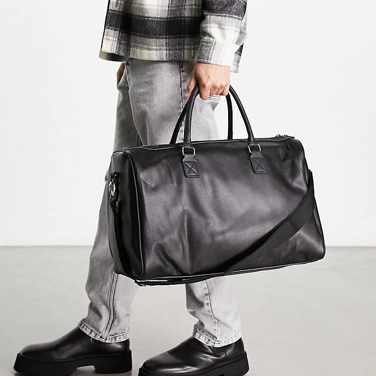 Leather holdall in light Asos Women Accessories Bags Travel Bags 