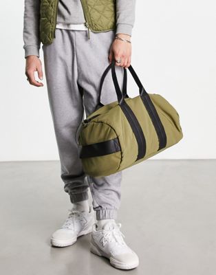 KHAKI Asos Men Accessories Bags Travel Bags Holdall in khaki nylon 15 litres 