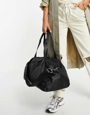 ASOS DESIGN black holdall in polyester blend