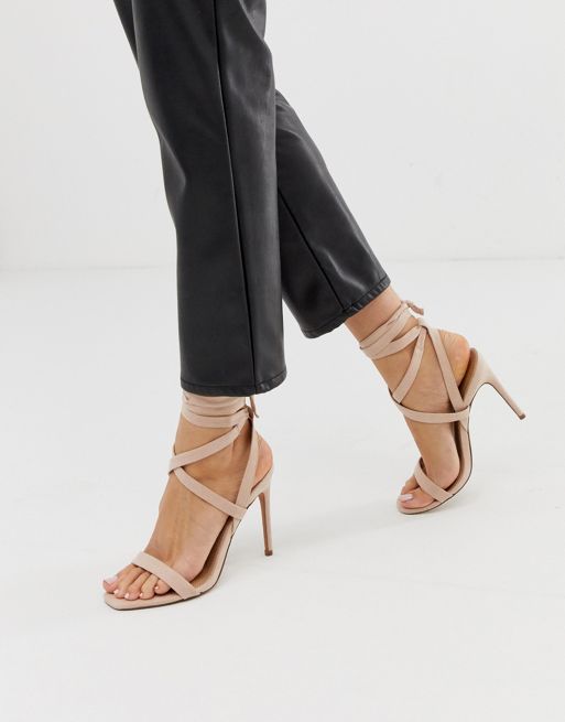 ASOS DESIGN Hollis barely there heeled sandals | ASOS