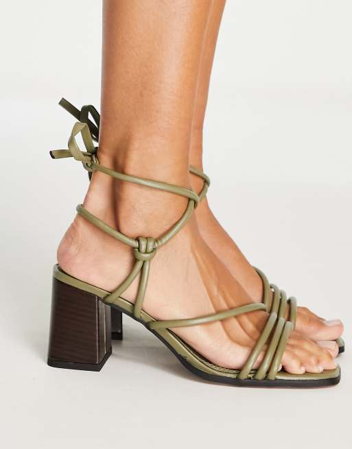 Asos ankle tie hot sale sandals