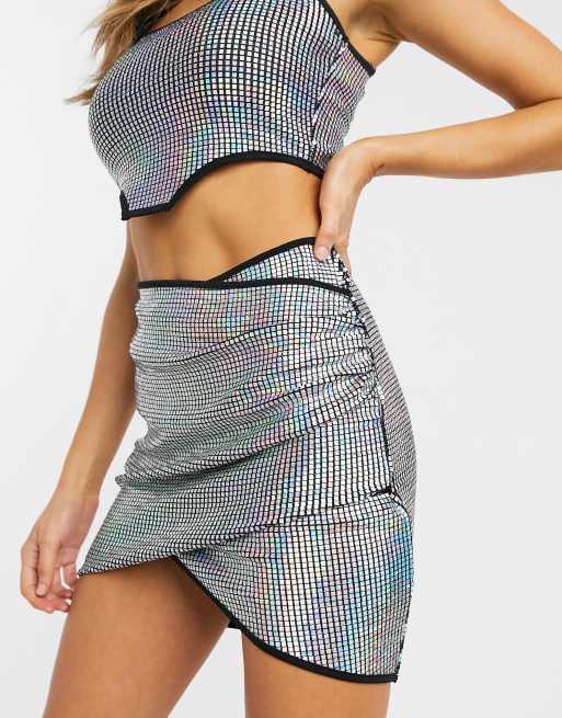 Holographic 2025 skirt asos