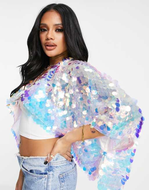 Holographic hot sale sequin jacket