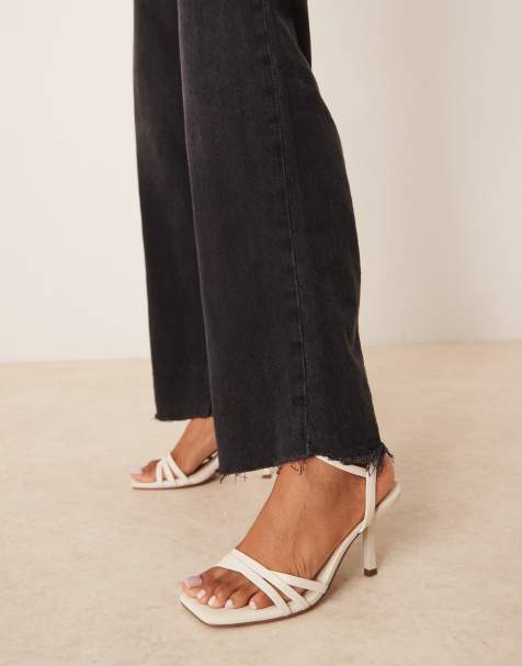 ASOS DESIGN Honey mid heel sandals in off-white - view 1