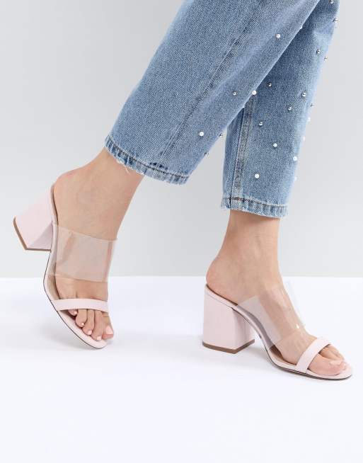 ASOS DESIGN – Honey – Mule na obcasie klockowym