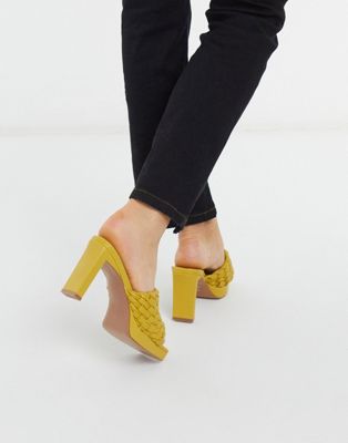 mustard platform shoes